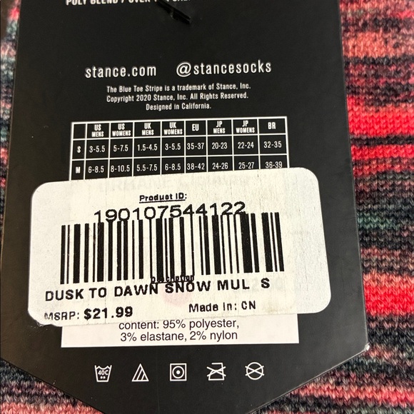 Stance Ladies Dusk To Dawn Snow Performance Mid Cushion Sock Multi Small new - Picture 4 of 4